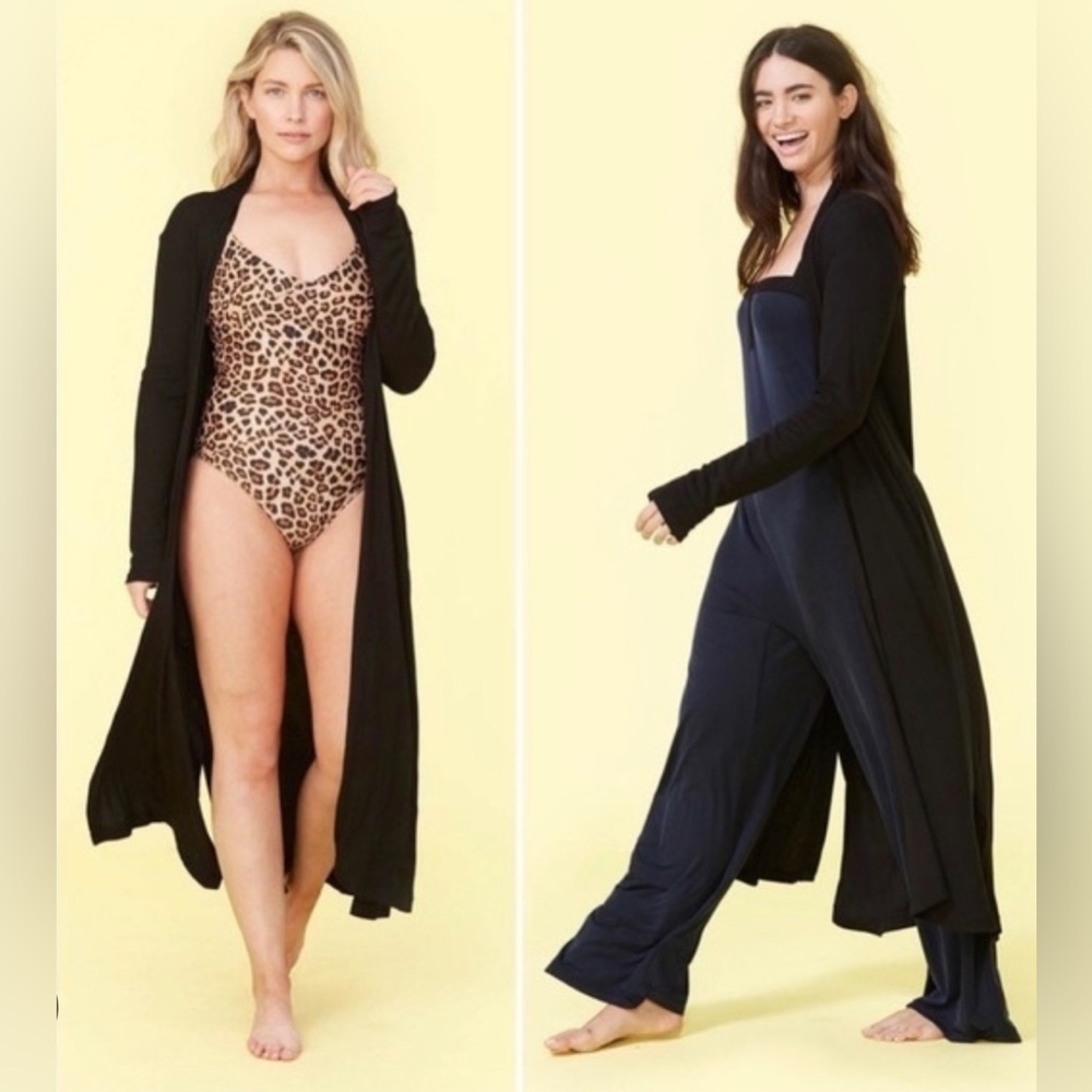 Summersalt Throw & Go Duster, Black